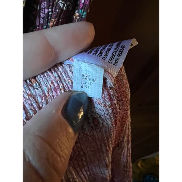 Knox Rose Women's Boho Floral Sheath Dress Short Puff Sleeve Multicolor Size S - Picture 8 of 10